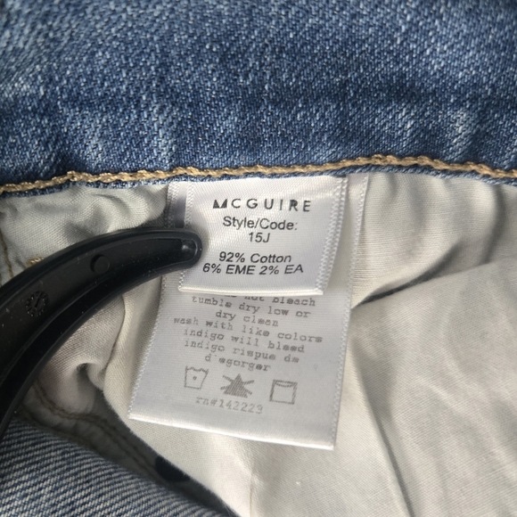 Mcguire womens size 26 style 15j midrise medium wash raw hem - Picture 8 of 9